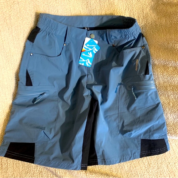 MagcoMsen Outdoor Sport Shorts 32” 5 pockets, belt loops, Blue - Picture 1 of 7